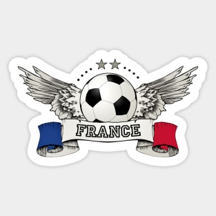 France Soccer Team Vintage Supporter Sticker